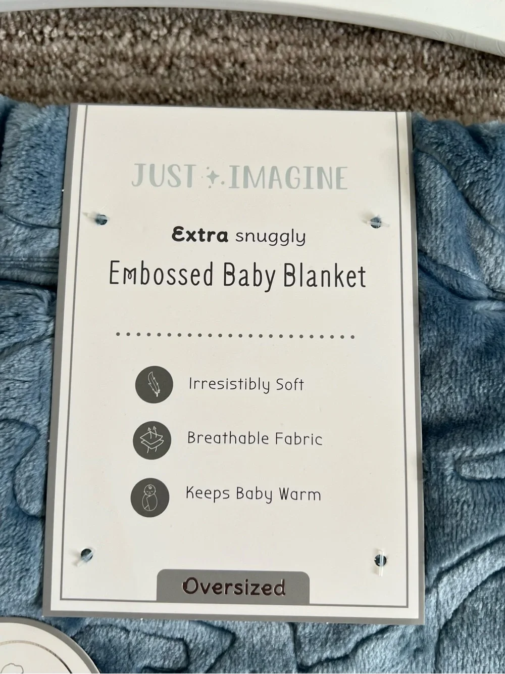 NWT Just Imagine Dinosaur Embossed Baby Blanket